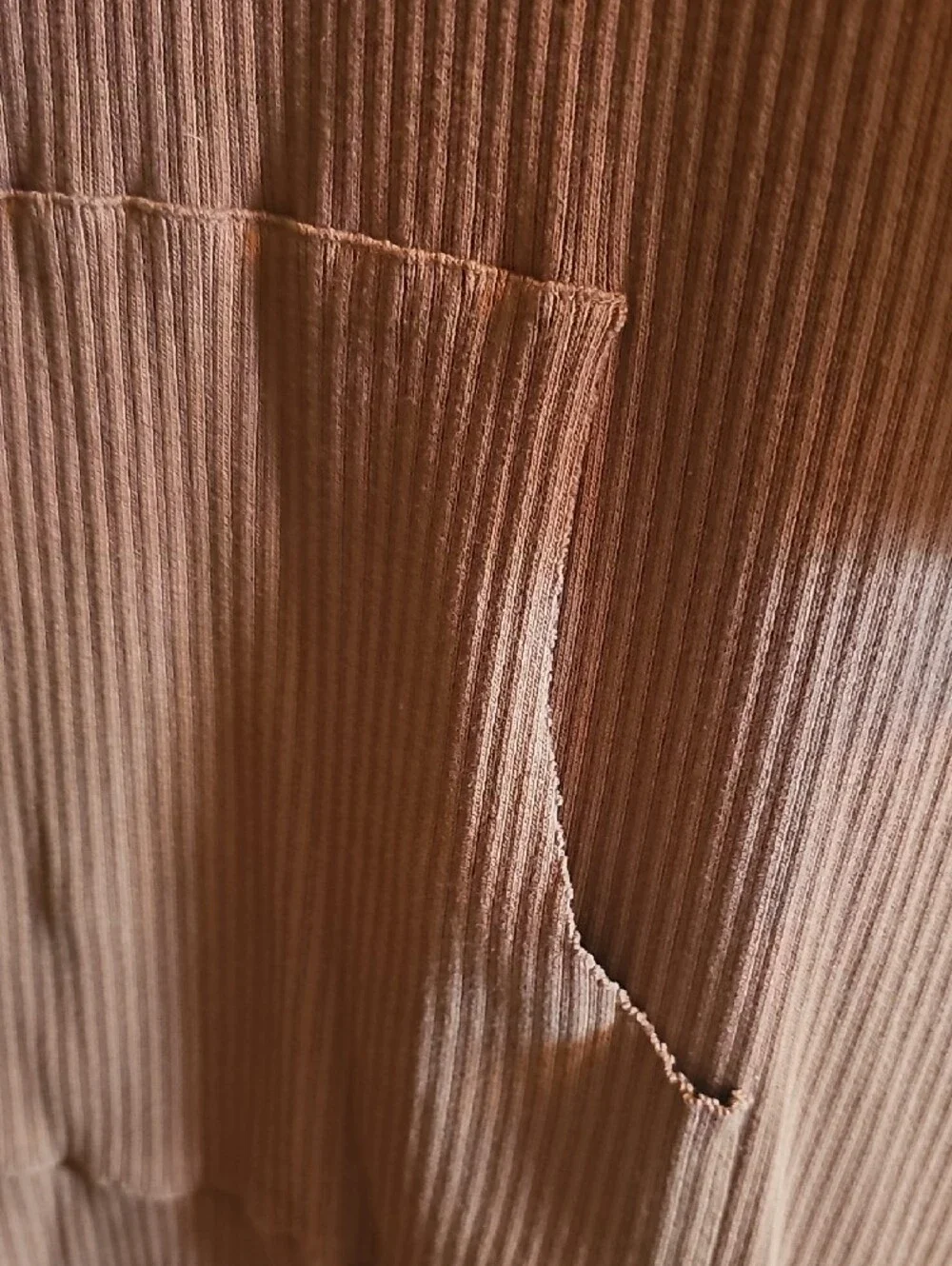 Free People Ribbed Mini Dress in Rust - Picture 3 of 4